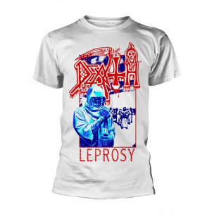 DEATH - Leprosy Posterized WHITE - T-SHIRT