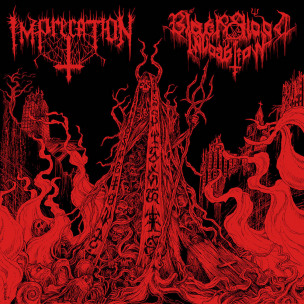 IMPRECATION / BLACK BLOOD INVOCATION - Diabolical Flames Of The Ascended Plague - LP