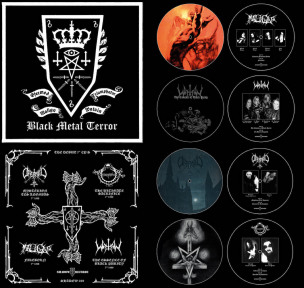 WATAIN / OFERMOD / MALIGN / TRIUMPHATOR - Black Metal Terror 7" Compilation - BOX 4x7“PICDISC